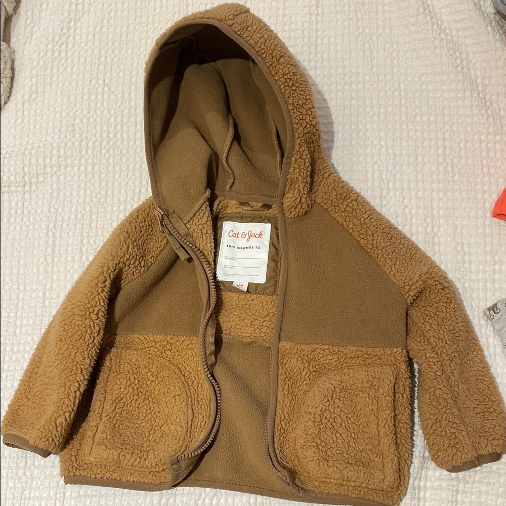 Cat & Jack Tan Sherpa Hoodie